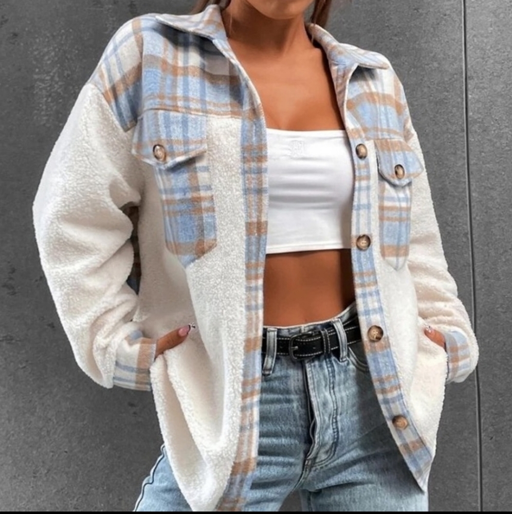 Plaid Flannel Fleece Shacket